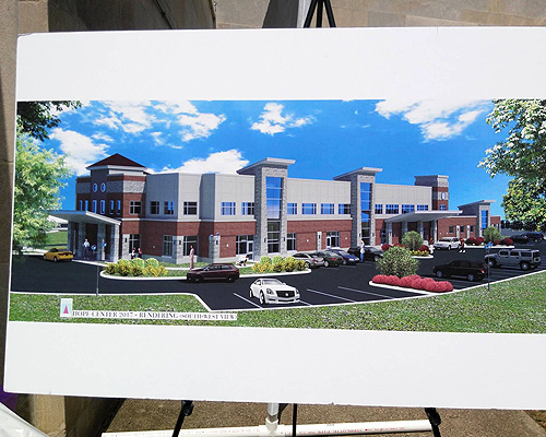 digital rendering of the exterior of the hope center